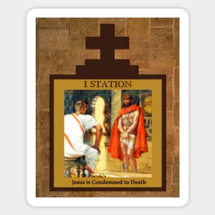 Stations of the Cross -  Via Crucis #1 of 15 Sticker